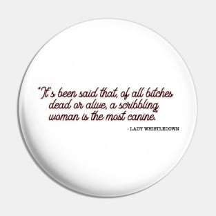 Lady Whistledown Julie Andrews Quote Pin