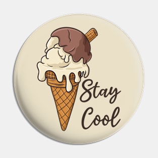 Stay Cool Ice Cream Pin