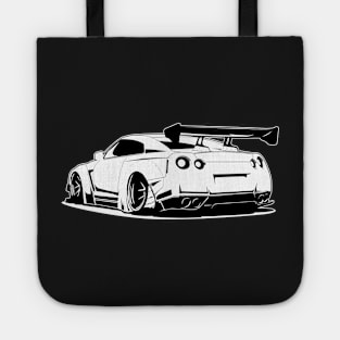 NISSAN R35 gtr godzilla jdm vector art Tote