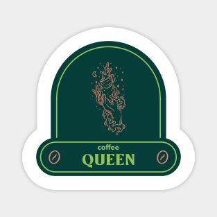 coffee queen retro vintage Magnet