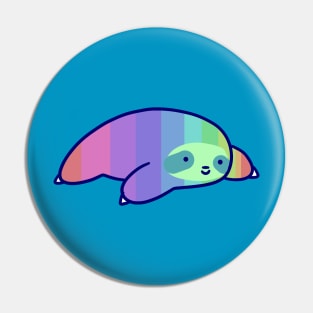 Pastel Rainbow Sloth Pin