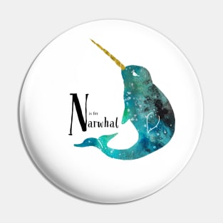 N is for Narwhal Pin