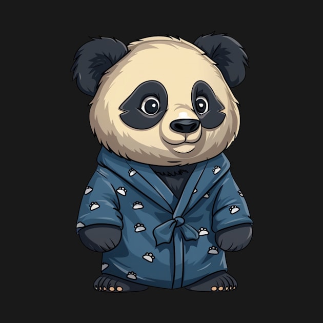 Panda in Pajamas - Panda Bear Japanese by Anassein.os