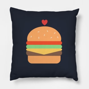 Cute and adorable foodie burger Pillow