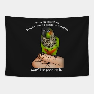 Just Poop On It! (White Font) Tapestry