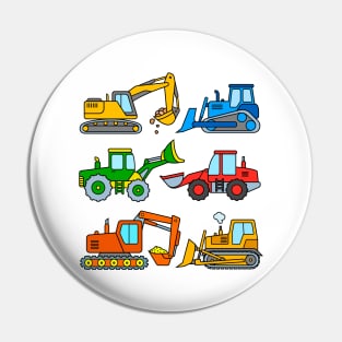 Diggers Bulldozers Pin