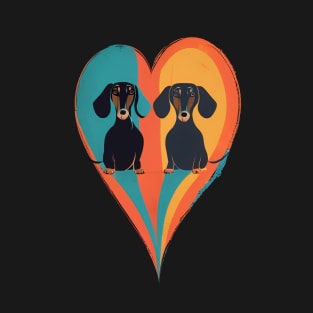 Love Dachshund Valentine Dayes T-Shirt