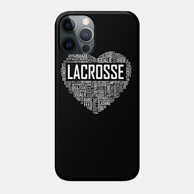 Love Lacrosse Heart - Lacrosse - Phone Case