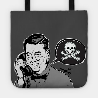 Pirate Talk - Telephone Call - Skull and Bones - Skull and Crossbones - Retro Comics Tote