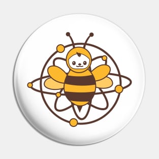 happy smile atomic bee funny character Pin