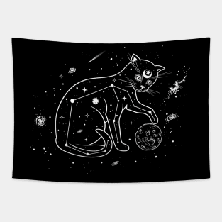 Moon Huntress - Space Cat Tapestry