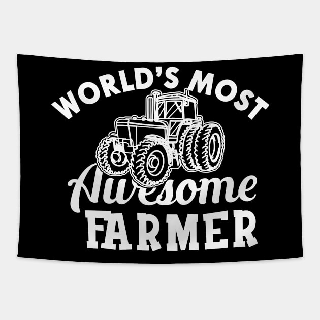 Farmer - World's most awesome farmer Tapestry by KC Happy Shop