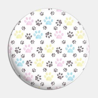 Pastel doodle paw print Pin