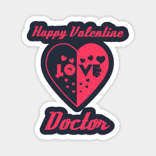 Heart in Love to Valentine Day Doctor Magnet