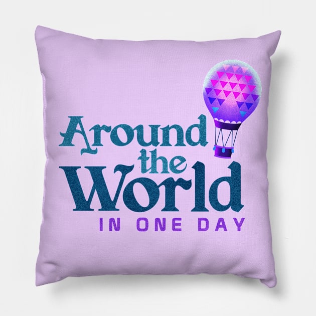 Around the World in One Day Pillow by onarolltees