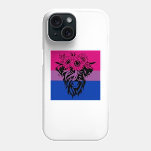 highland cow bi flag Phone Case