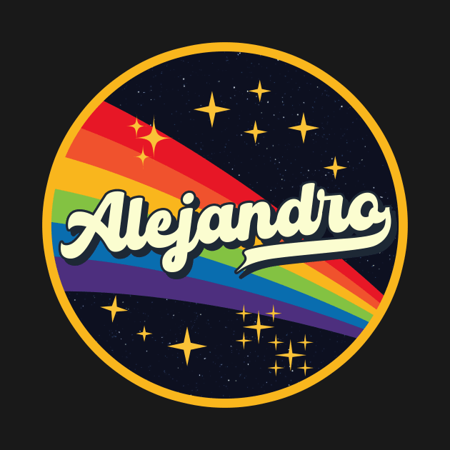 Alejandro // Rainbow In Space Vintage Style by LMW Art