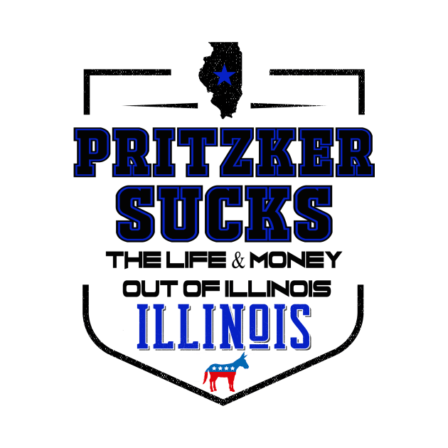 Pritzker Sucks the Life and Money Out of Illinois by WalkingMombieDesign