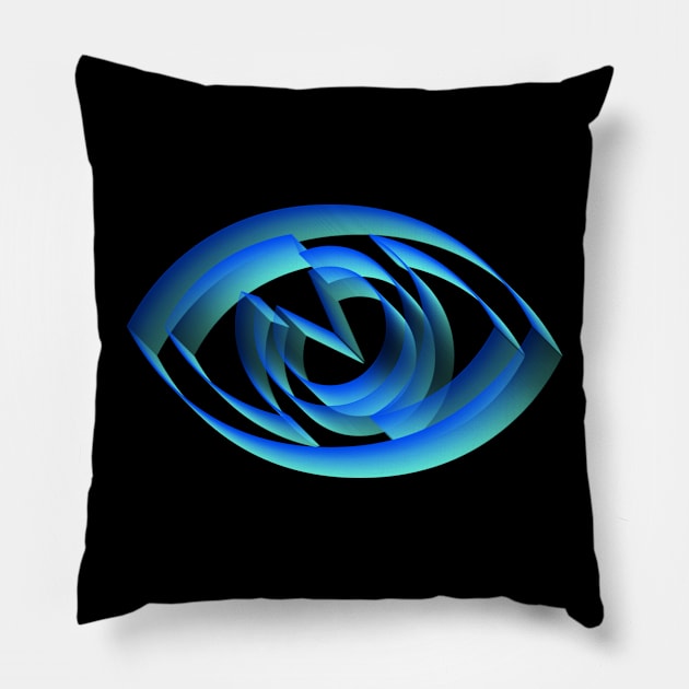 3D Psychedelic Eye Design Pillow by DankFutura