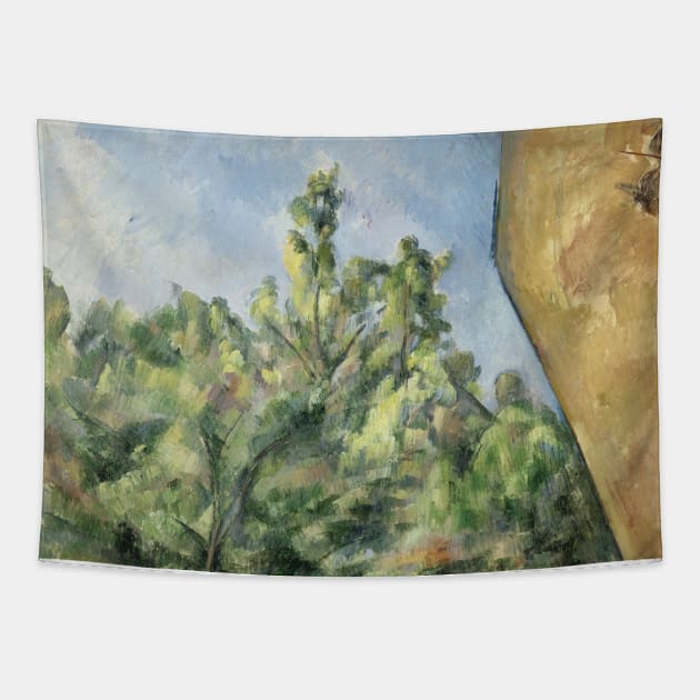 The Red Rock by Paul Cezanne Tapestry by Classic Art Stall