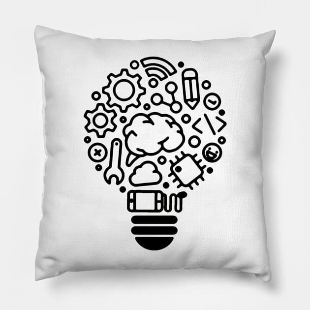 Ideas Pillow by TeeNoir