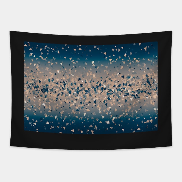 Star explosion, outer space illustration, ink blue and coral pink Tapestry by KINKDesign