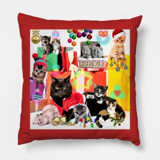 Christmas Pussy Cats Pillow