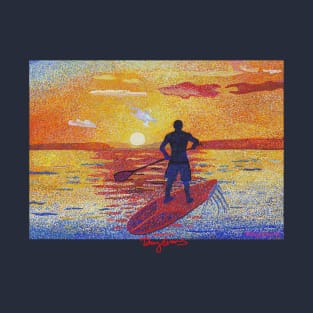 Stand up & Paddle boarder sunset T-Shirt