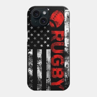 USA Rugby with American Flag Phone Case