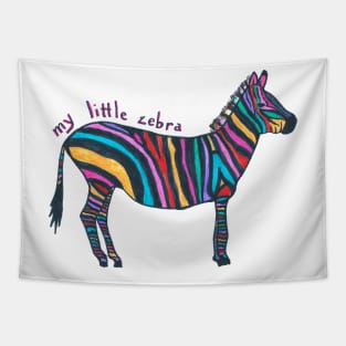 My Little Colorful Zebra Tapestry