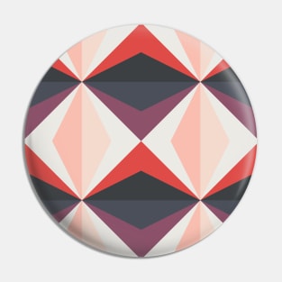 Retro Geometric Diamond Pattern Pin