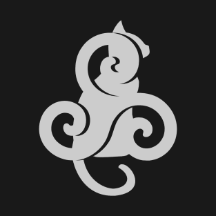 Triskelion Cat Celtic Symbol Silhouette T-Shirt
