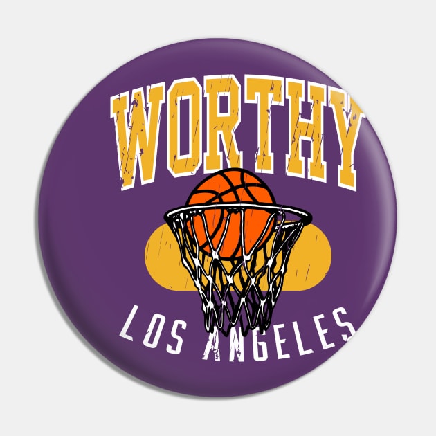 Vintage 90's Los Angeles Basketball Pin by funandgames