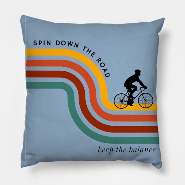 Spin Down The Road Pillow by After Daylight Project