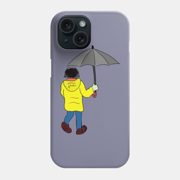 Rainy day with your cloak and umbrella Phone Case by DiegoCarvalho