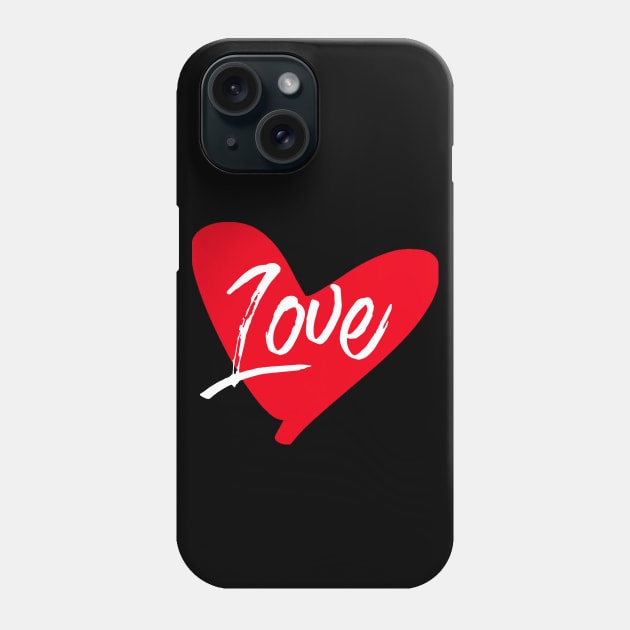 Love Red Heart Phone Case by TeeLover