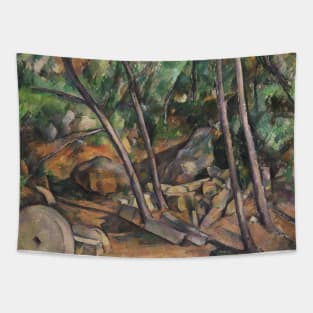 Millstone in the Park of the Chateau Noir by Paul Cezanne Tapestry