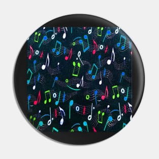 Music Lover Gifts Cute Musical Notes Dancing Pattern Design Pin