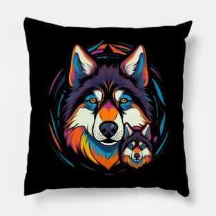 Alaskan Husky Fathers Day Pillow