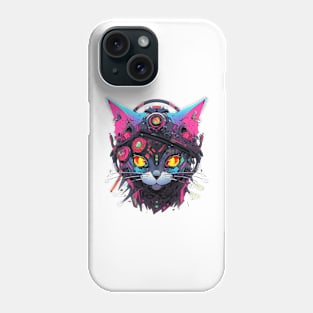 cyborg cat Phone Case