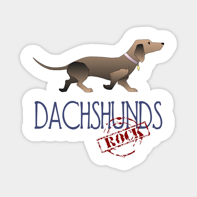 Dachshunds Rock! Magnet by Naves