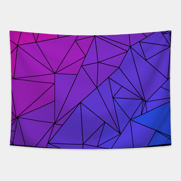 Pink to Blue Triangle Mosaic Tapestry by RandomMart