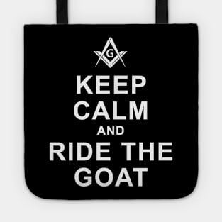 Keep Calm and Ride the Goat Masonic Freemason Tote