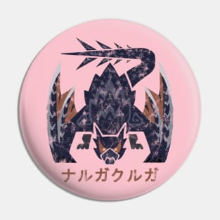 Monster Hunter World Iceborne Nargacuga Kanji Icon Pin