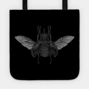 Rhino Beetle B&W Tote