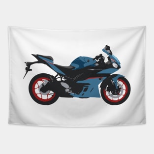 Motorcycle Yamaha YZF-R3 Aquamarine Tapestry