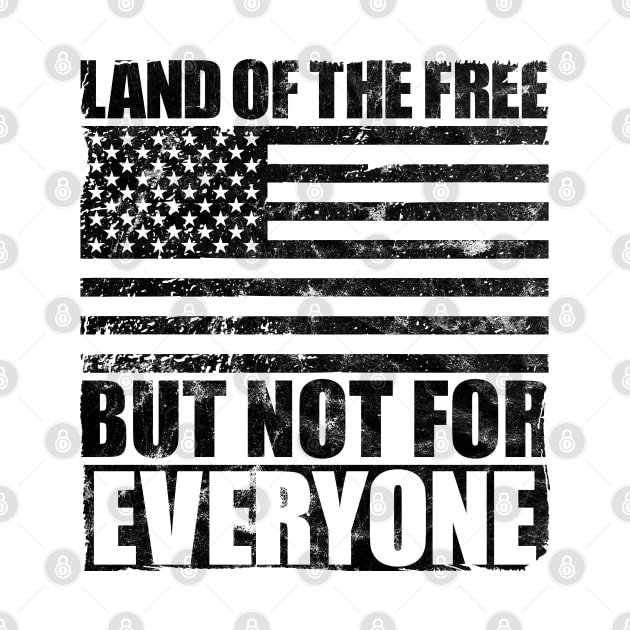 Land Of The Free American Flag Anti Racism & 4th of July Gift by Keetano