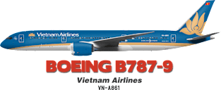 Boeing B787-9 - Vietnam Airlines Magnet