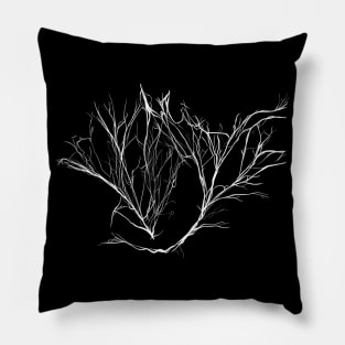 Mycelium (on black) Pillow