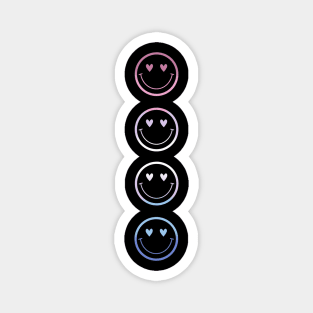 Bigender Pride Smiley Magnet